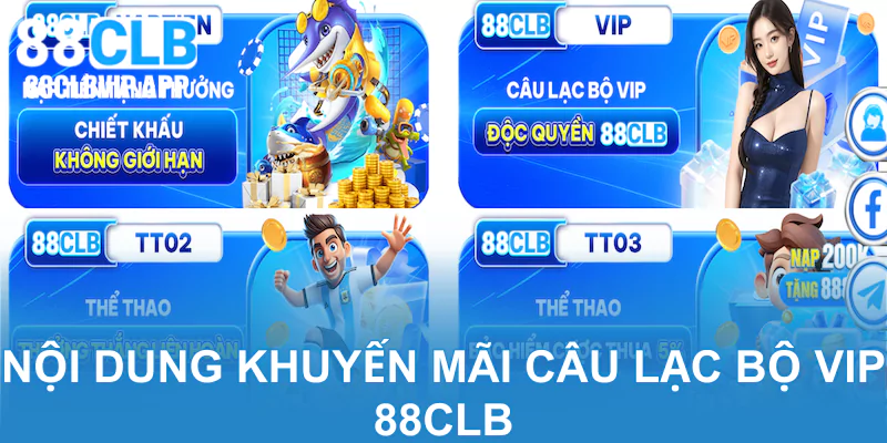 Chi tiết ưu đãi câu lạc bộ vip 88CLB